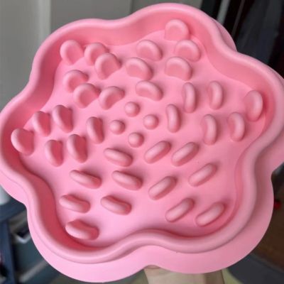 gamelle chat anti glouton rose