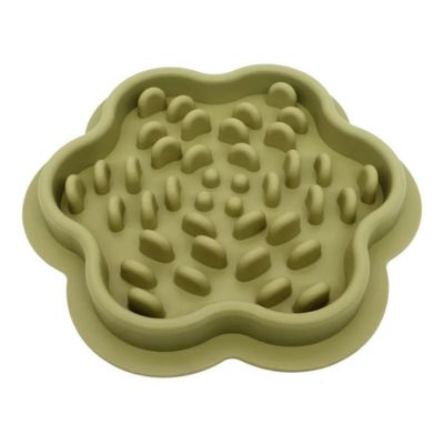 gamelle chat anti glouton vert olive