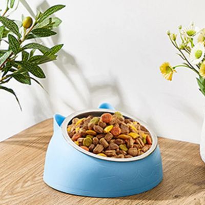 gamelle-chat-inclinee-bleue