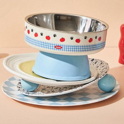 gamelle-chat-surélevée-bleue