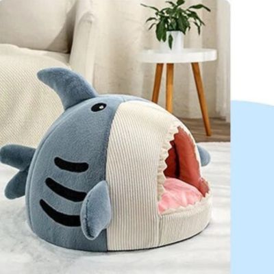 niche pour chat bleu ciel