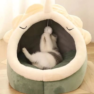 panier-pour chat boule pelucheuse