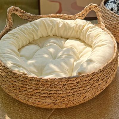 panier-pour-chat-osier-coussin-rembouré