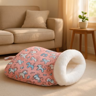 sac de couchage pour chat rose ludique